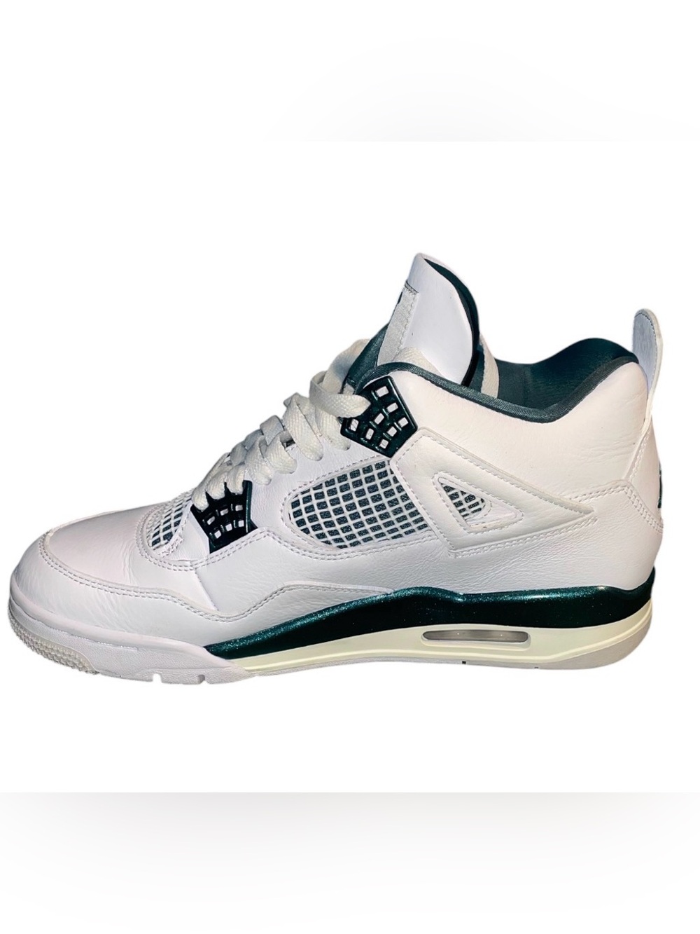 Nike Air Jordan' Oxidized White and Green Basketball Shoes Men 8.5 women 10 - Picture 4 of 13